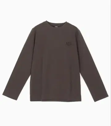 A.P.C. 다크 브라운 긴팔 티셔츠