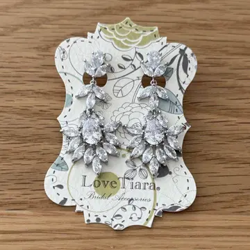 Love Tiara 크리스탈 귀걸이 웨딩