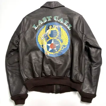 [ 미국제 ] AVIREX 가죽 플라이트 자켓 A-2 핀업걸 40