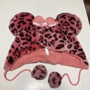 디즈니 레오파드 무늬 미니 귀도리 모자 58cm