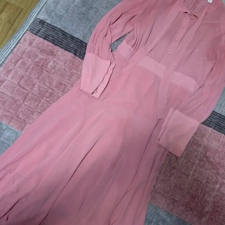 Pink chiffon long Onepiece