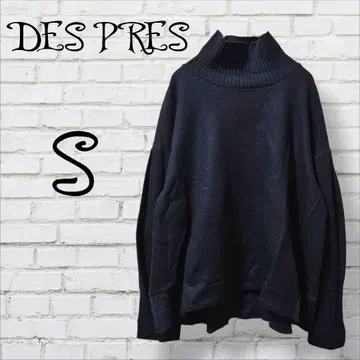 새상품급 DES PRES 다크 블루 하이넥 스웨터 S