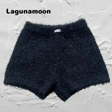 새상품급 Lagunamoon 러그 러그나문 숏팬츠 블랙 라메 F
