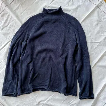 J.CREW 롤넥 니트 스웨터 코튼 네이비