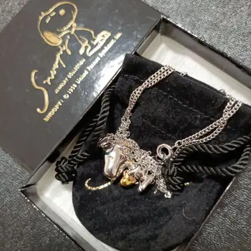 스누피 목걸이 Silver925 45cm 부속물 있음