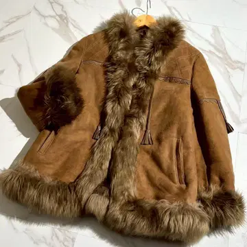 컨디션 최상 리얼 무스탕 자켓 램 가죽 베이지 계열 여성용