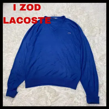 IZOD LACOSTE 70s 파랑 악어 원포인트 로고 빈티지 니트