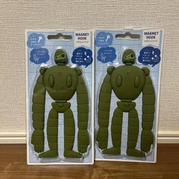 로봇형 마그넷 후크 올리브 그린 2세트