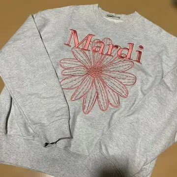 Mardi 플라워 자수 트레이닝복 그레이