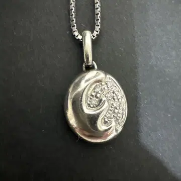 원형 펜던트 목걸이 플라티나
