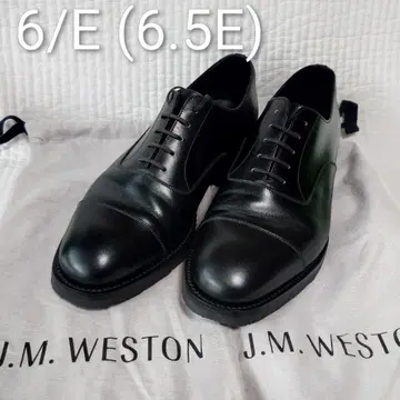 [ 새상품급 ] J.M.WESTON 300 스트레이트 팁 블랙 6/E
