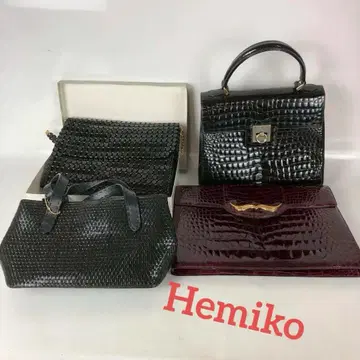 악어 엠보싱 핸드백 클러치백 4종 세트 여성용 브랜드