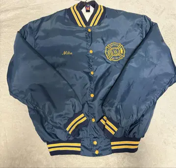 usa 소방관 엠블럼 나일론 바시티 자켓