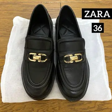 새상품급 [ ZARA ] 비트 로퍼 36 블랙