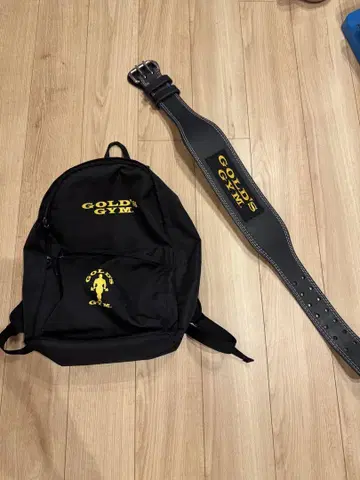 GOLD'S GYM 백팩 블랙 벨트 M 세트