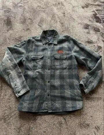 FLIP THE SCRIPT 긴팔 플란넬 셔츠 체크 XL