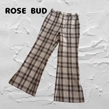 새상품급 ROSE BUD 로즈버드 체크 플레어 팬츠 와이드 팬츠