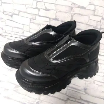 JEANASIS ZIP 볼륨 스니커즈 통굽 지나시스 블랙 L