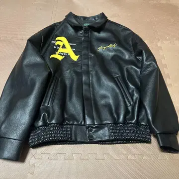 AFGK A FEW GOOD KIDS 가죽 바시티 자켓 L