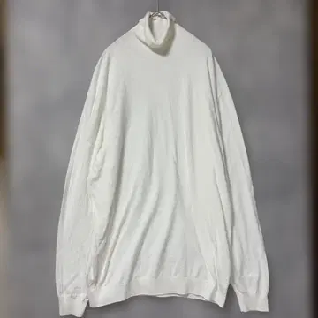 ZARA 자라 터틀넥 니트 화이트 XL 빅 실루엣