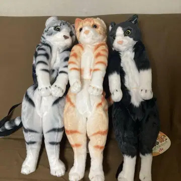 새상품! 복슬복슬 리얼 고양이 백팩 고양이형 봉제 인형 백팩
