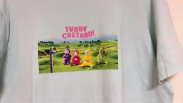 텔레토비즈 TUBBY CUSTARD! T셔츠 스카이블루