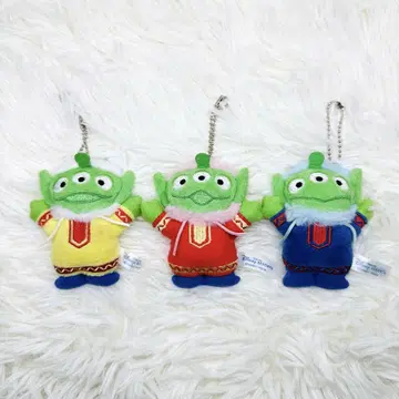 레어 새상품급 리틀 그린 멘 봉제 인형 배지 디즈니 한정판 2015