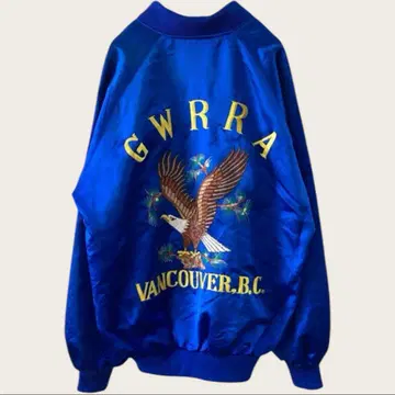 코리잔 KOREA 스카잔 자수 블루 파랑 구제 의류 점퍼 아메카지