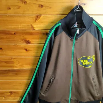 트랙 자켓 저리 브라운 블랙 M 래글런 소매 TEAM BATISTA