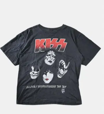 KISS 빈티지 밴딩T