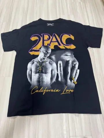 2PAC 캘리포니아 러브 티셔츠 블랙