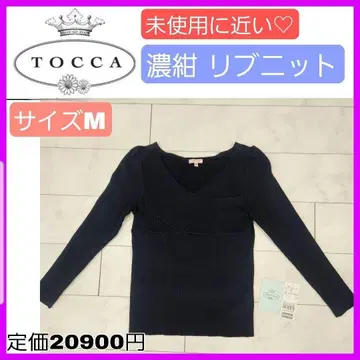 미사용에 가까운 토카 TOCCA 카슈쿨 리브 니트 M 긴팔 상의