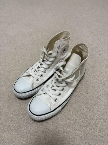 Converse 화이트 하이컷 스니커즈 26.5cm