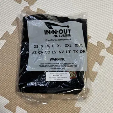 IN-N-OUT BURGER 75주년 기념 T셔츠 M 블랙