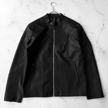 새상품급 노카라 페이크 가죽 자켓 블랙 2XL