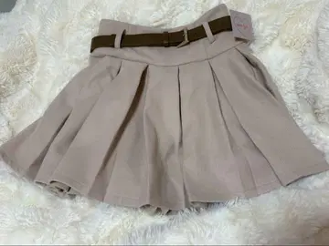 evelyn 벨트 플리츠 스커트 핑크