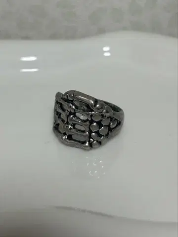 뼈 디자인 실버 반지 본 핸드링