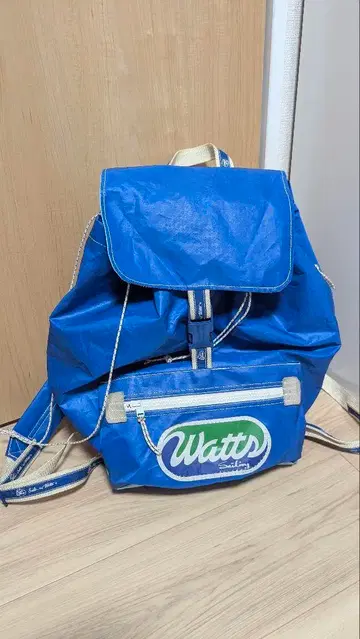 Watts 블루 네이비 럭색/백팩 빈티지