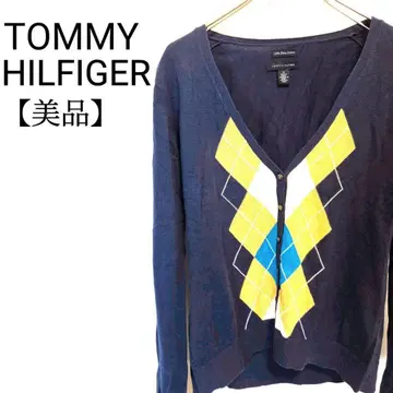 [ 새상품급 ] TOMMY HILFIGER 아가일 무늬 긴팔 가디건