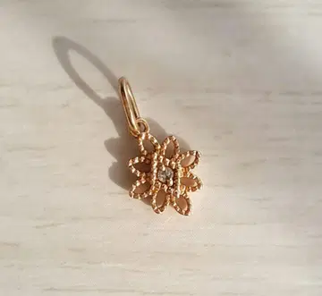 agate 목걸이 참 K10 핑크 골드