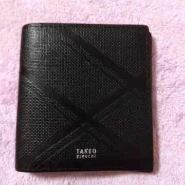 TAKEO KIKUCHI 접이식 지갑 블랙