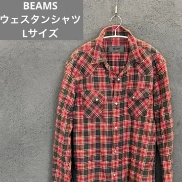 구제 의류 사이즈 L 빔즈 / BEAMS 웨스턴 셔츠 마드라스 체크