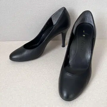 DIANA 블랙 펌프스 천연 가죽 아몬드 토 비즈니스 블랙 23cm