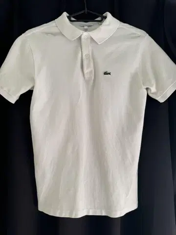 LACOSTE 화이트 피케 셔츠 사이즈 14 M 사이즈