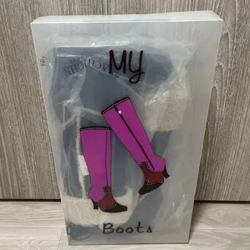 퍼가 달린 웨지힐 롱 부츠