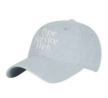 Type Service.Web 자수 캡 스카이블루