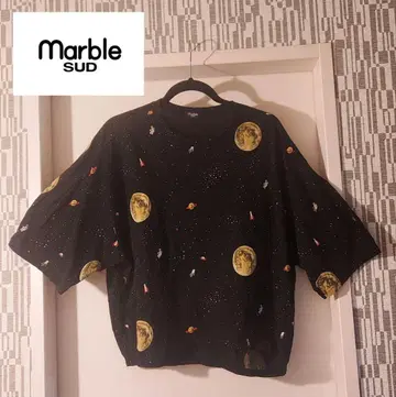 marble SUD 마블슈드 우주 패턴 티셔츠 상의 중고품