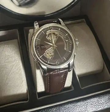 HAMILTON 자동 롤링 손목시계 재즈 마스터 오픈 하트 42mm