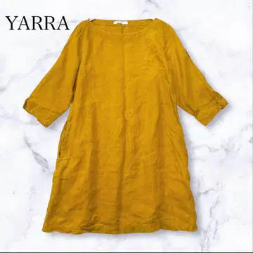 YARRA 야라 린넨 100% 원피스 [ F ] 린넨 마 산황색 일본제
