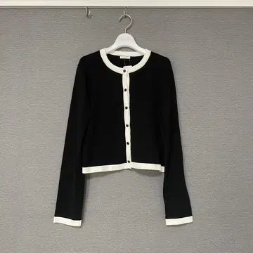 택 포함 새상품 GU UV컷 바이컬러 가디건 블랙 화이트 M